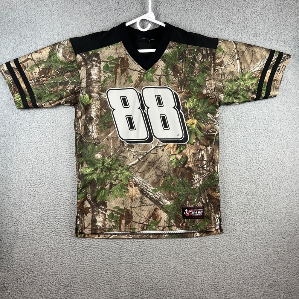 Chase Authentics Dale Earnhardt Jr 88 Realtree Camo NASCAR Jersey Mens Large